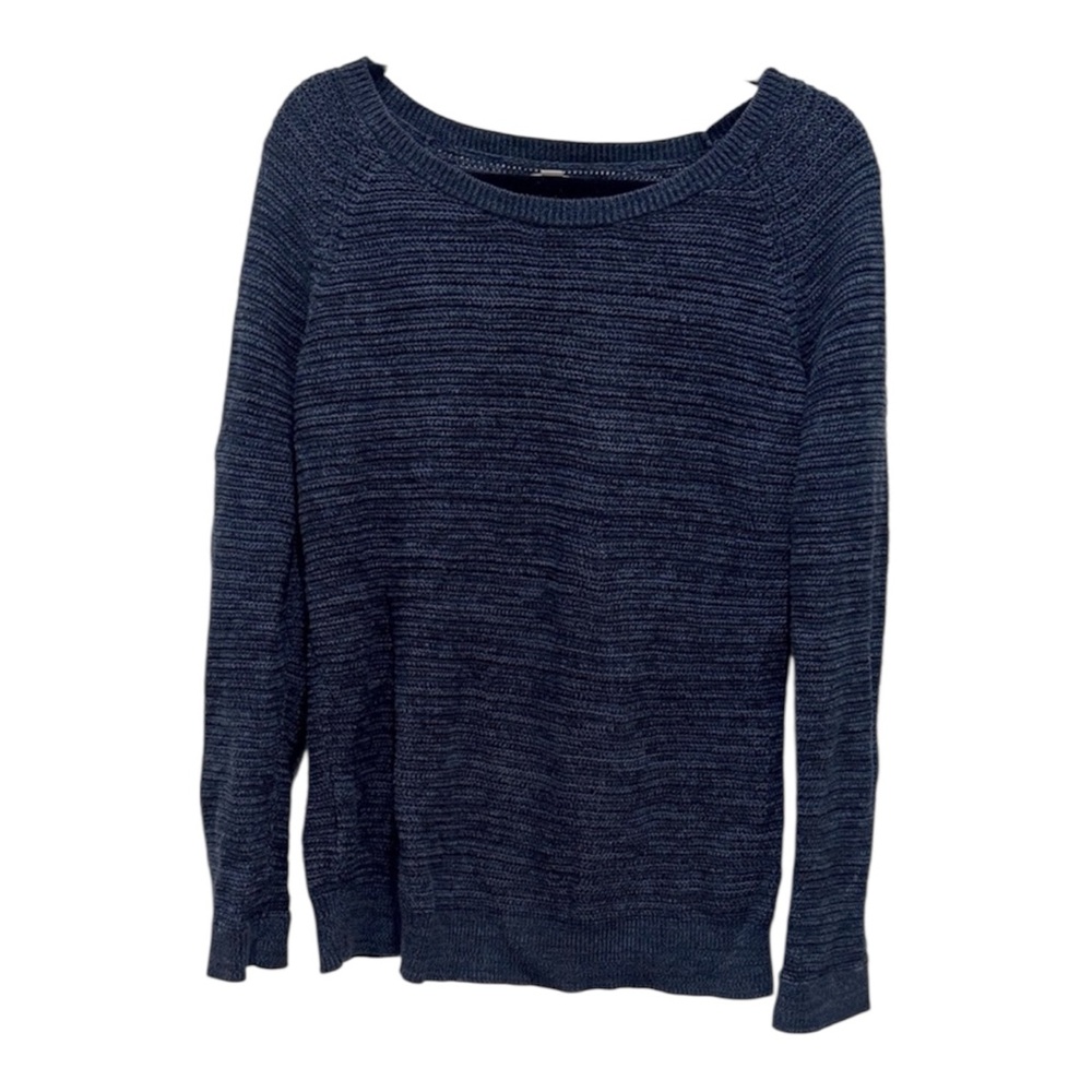 LOFT Navy Crew Neck Sweater 100% cotton Women’s Large